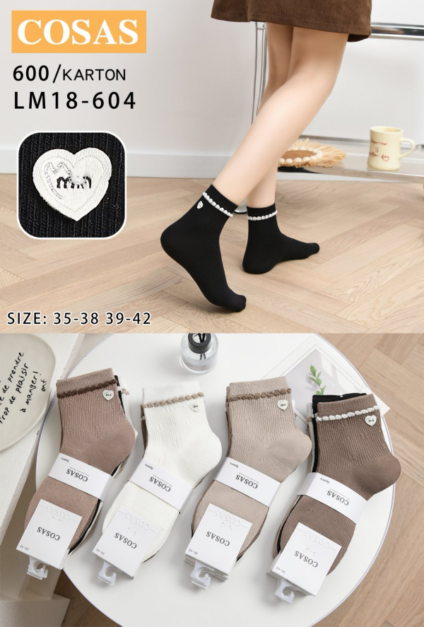 Skarpety damskie Roz 35-42, Mix kolor Paczka 40 szt